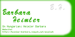 barbara heimler business card
